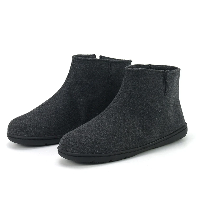 Custom Soft Comfy Winter Warm Unisex Slip On Felt Boots Outdoor Wool Slippers for Women