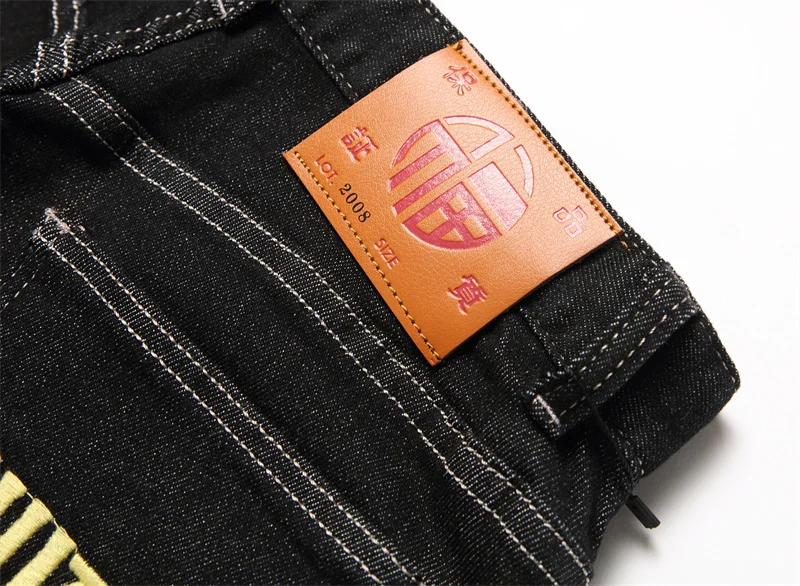 AIPA Plus Size Baggy Hip Hop Loose Skateboard Denim Jean Trousers Solid Jeans For Men