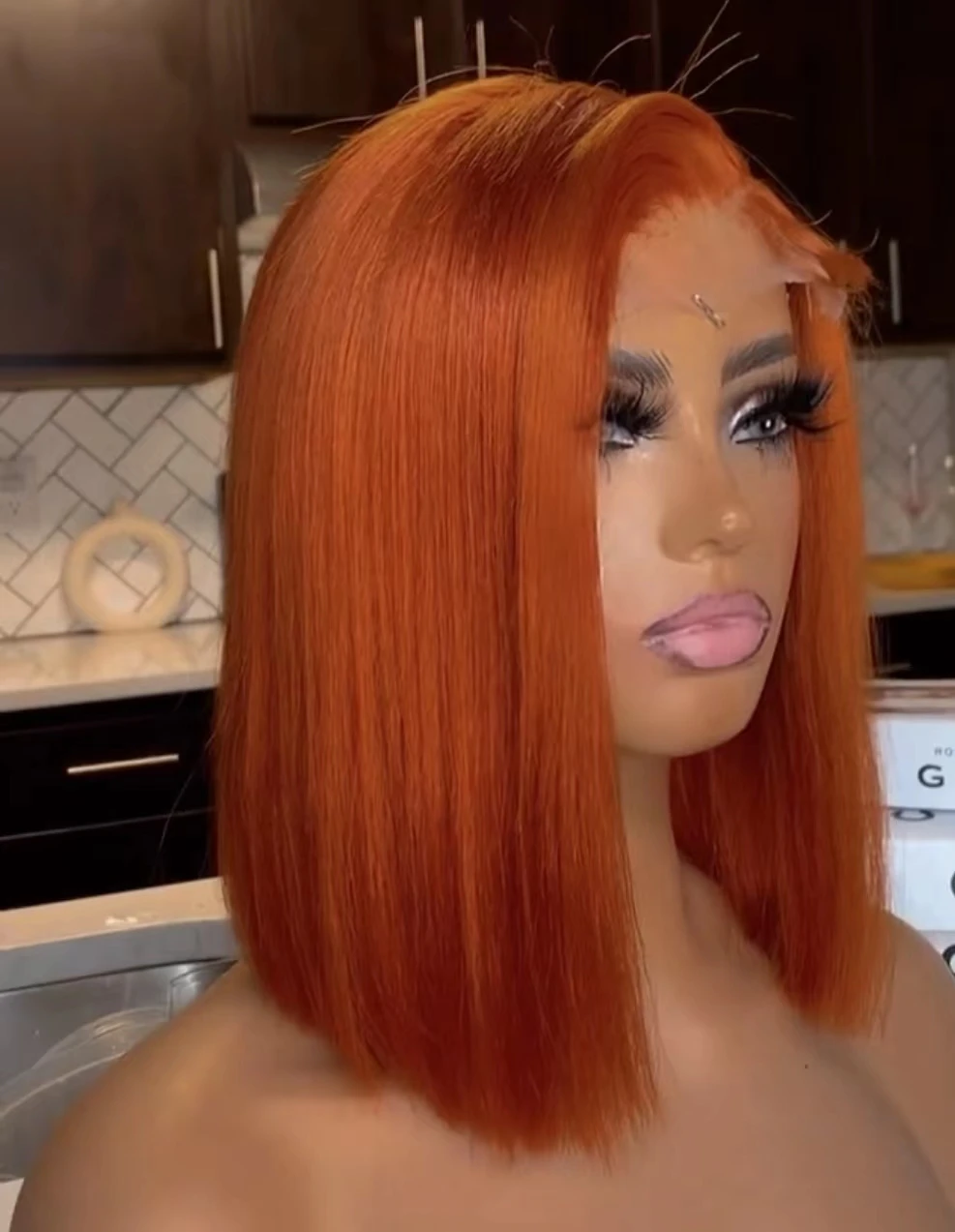 Factory wholesale natural full frontal closure lace wig brazilian human hair wig