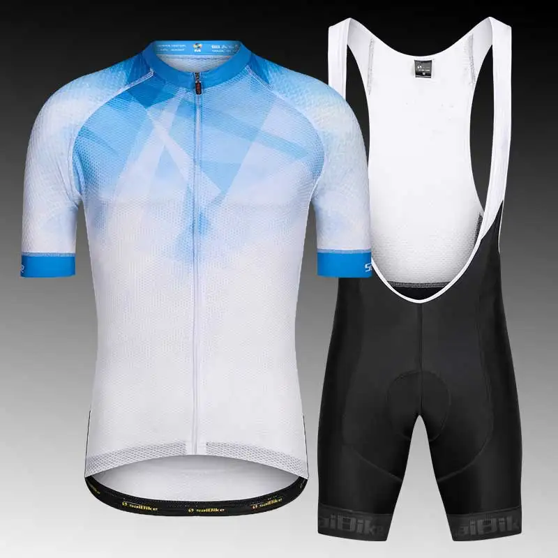 
Mountain bike cycling jersey bib shorts set men summer short sleeve Custom bicicleta uniforme ciclismo hombre 