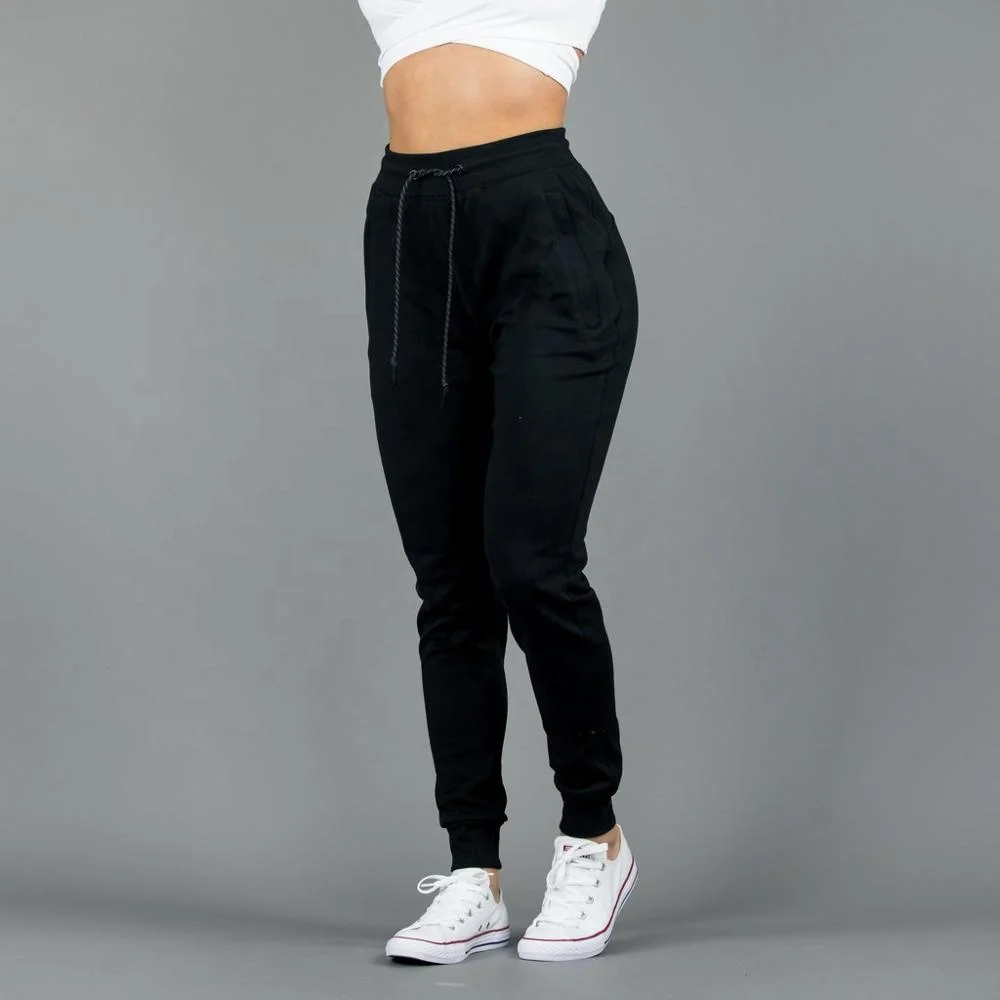 Custom Logo Women Breathable Cotton Workout Pink Fitness Slim Fit Side Pockets Sport Pants Jogger