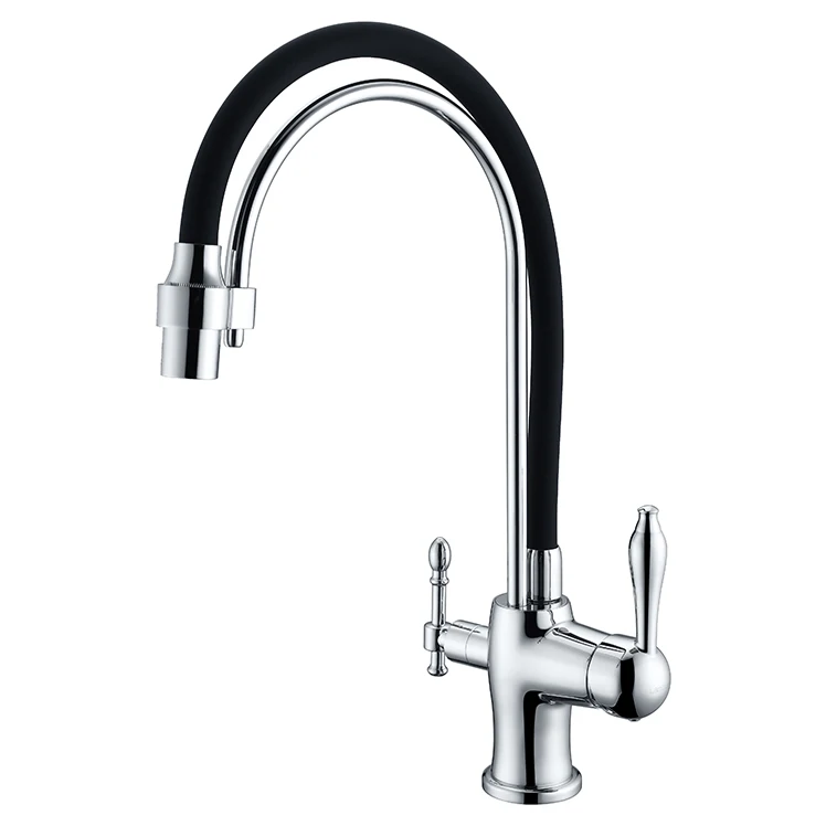 Hot and cold water Kitchen Faucet  360 degrees brass Flexible Pull out Kitchen Mixer Faucet Tap