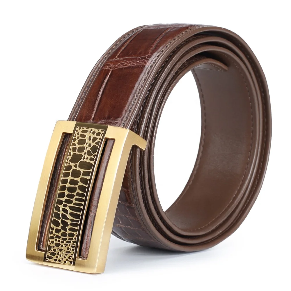 Real crocodile skin leather man belts leather genuine leather work belt