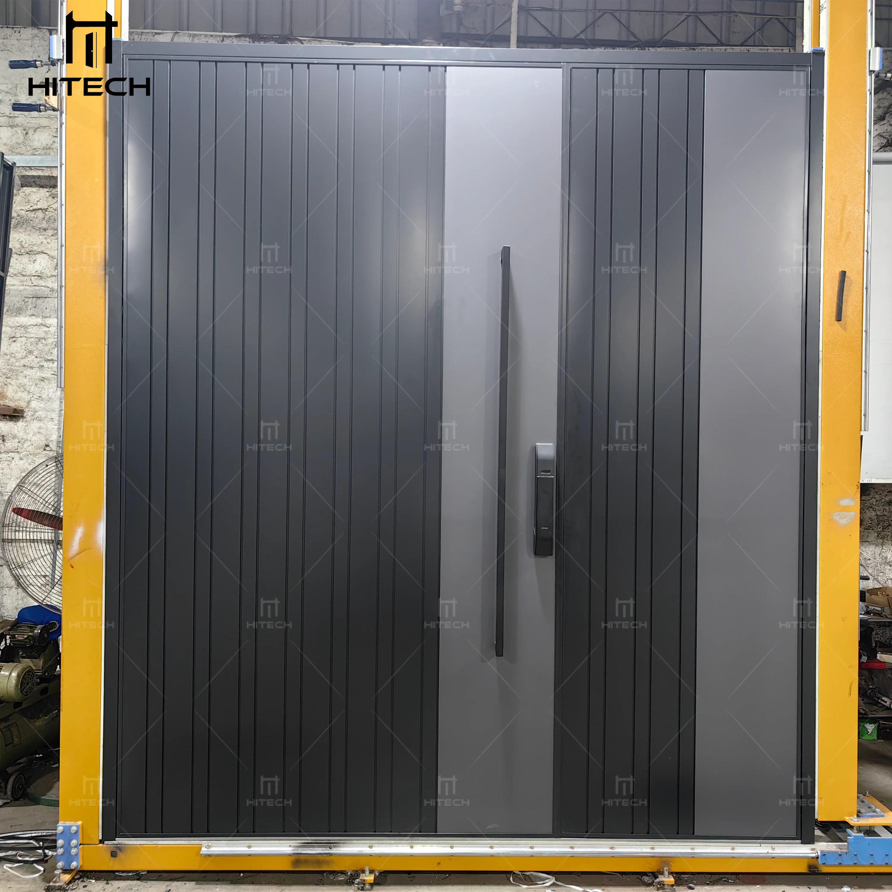 Hitech American exterior stainless steel entrance double door modern double front doors for hotel school house
