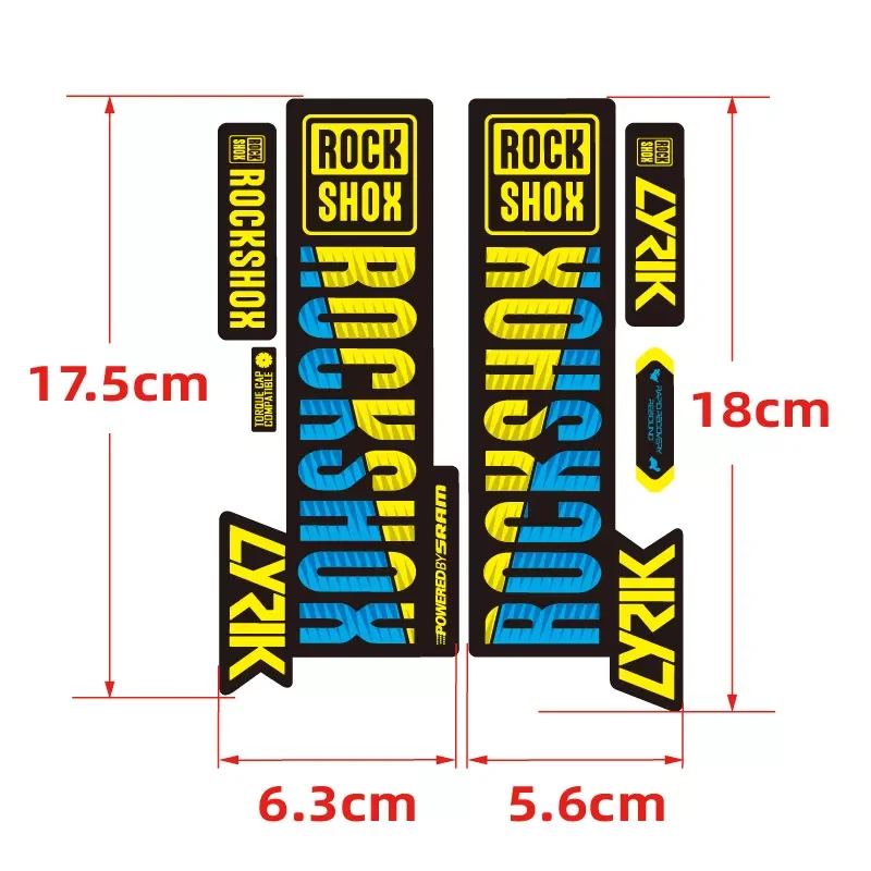 ROCKSHOX Front Fork Sticker Mountain Bike Front Shock Absorber Change Sticker Waterproof Stickers