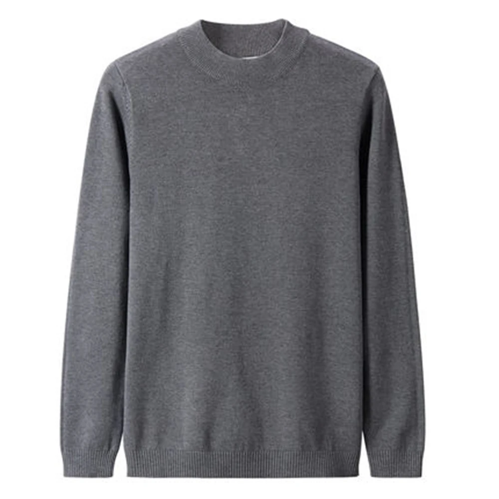 Mens distressed knitted sweater custom round neck mens sweaters