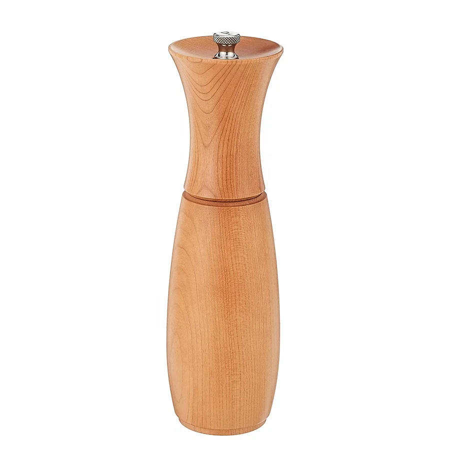 New design wooden salt and pepper grinder cheery wood salt pepper grinder mills
