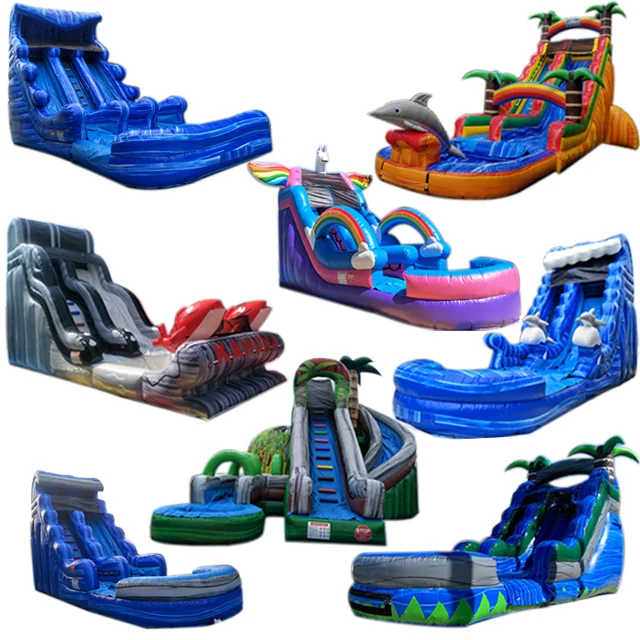 Заводская цена, высокое качество, надувные горки и надувная водная горка или сухая горка с бассейном на продажу