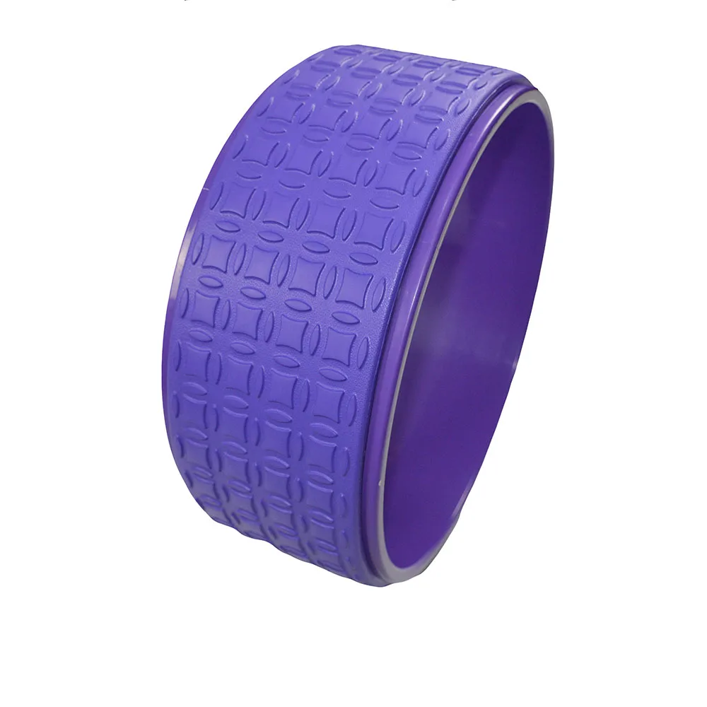 Exercise pilates back massage tpe yoga wheel with embossed logo