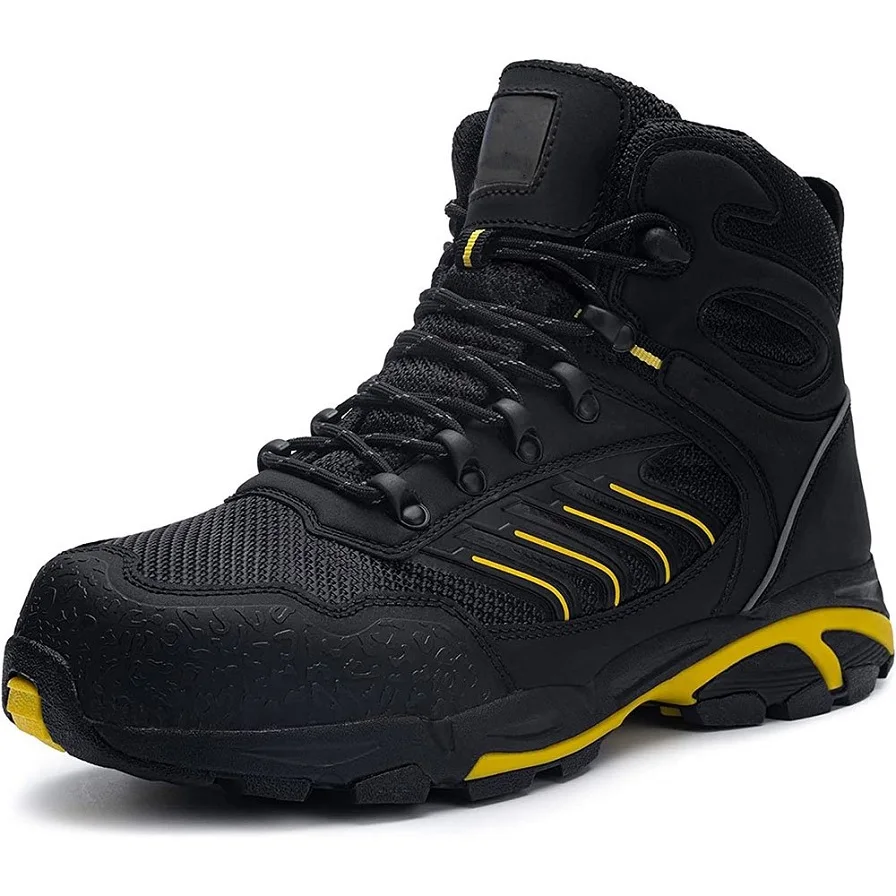 Steel Toe Boots Mens Outdoor Work Boots Safety Working Shoes Indestructible Industrial Construction Footwear