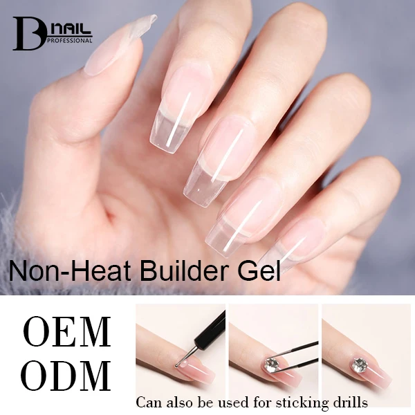 ICE NOVA Non-Heat Gel Builder 15ml Private Label No Heat Brush Sculpting Colors Poly Liquid Extension Gel
