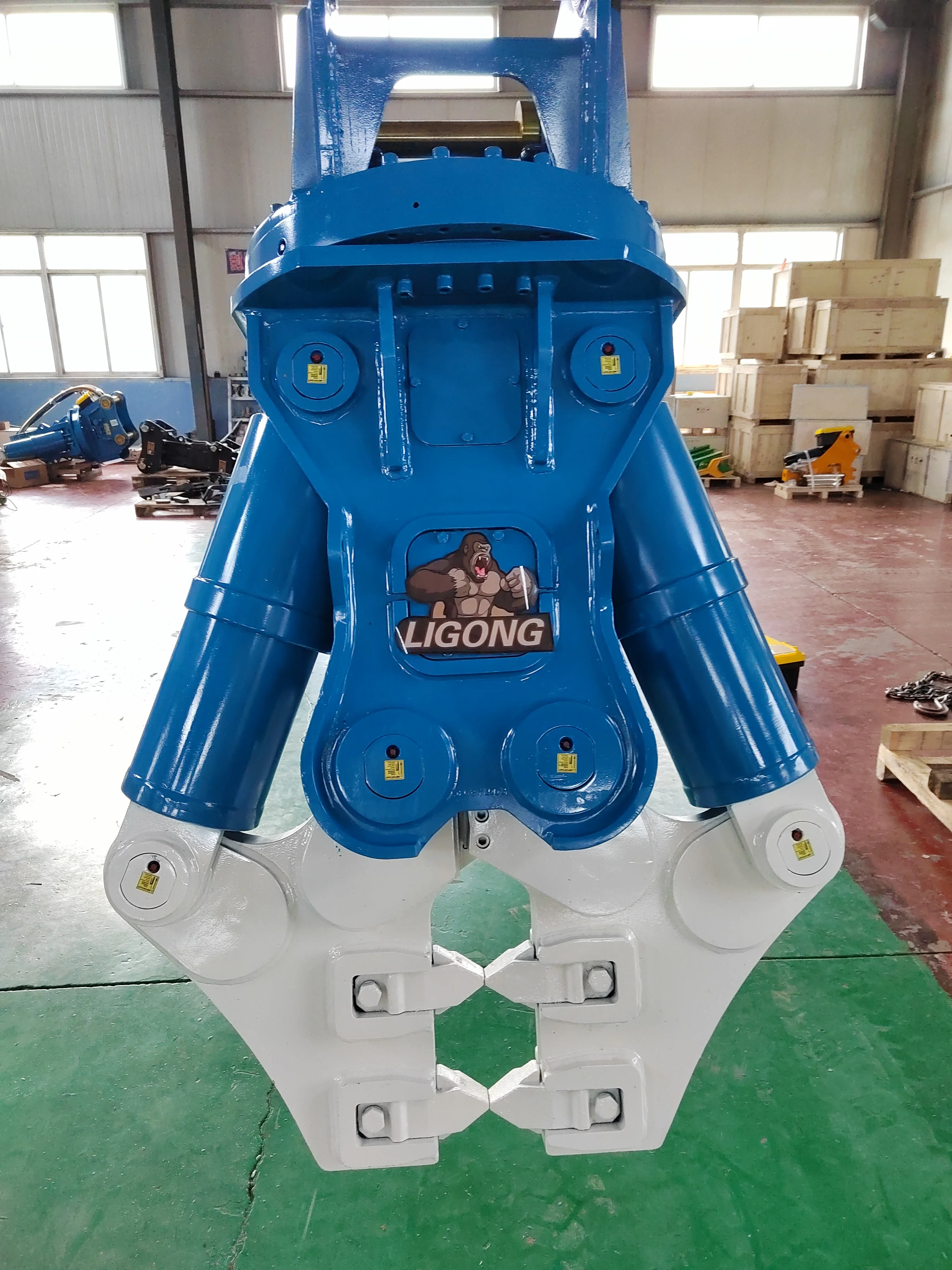 Excavator rotating two cylinders scrap metal shears,concrete pulverizer,changeable blade shears for sale