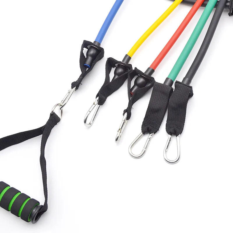 Workout Elastic Band Fitness Latex 11 pcs 150lbs Heavy Resistance Bands Tubes