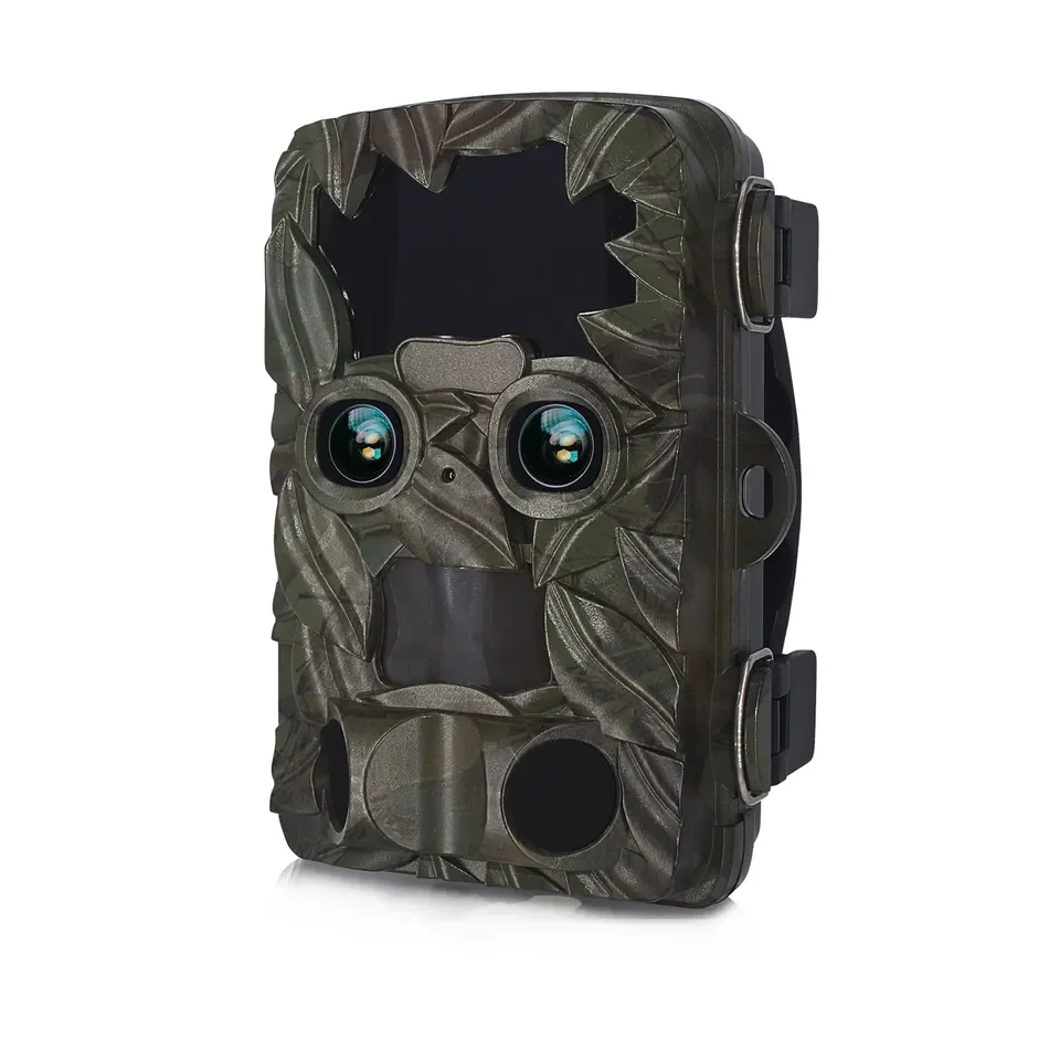 Hot selling Outdoor Arrival Dual Lens IP66 Waterproof 2.4 inch Display 25 Meters 0.2s 20MP 4k Trail Game Thermal Hunting Camera
