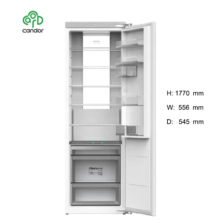 Custom 276L/308L home appliance 1770(H) *556(W)*545(D) mm french door component built in fridge and freezer home luxury hotel