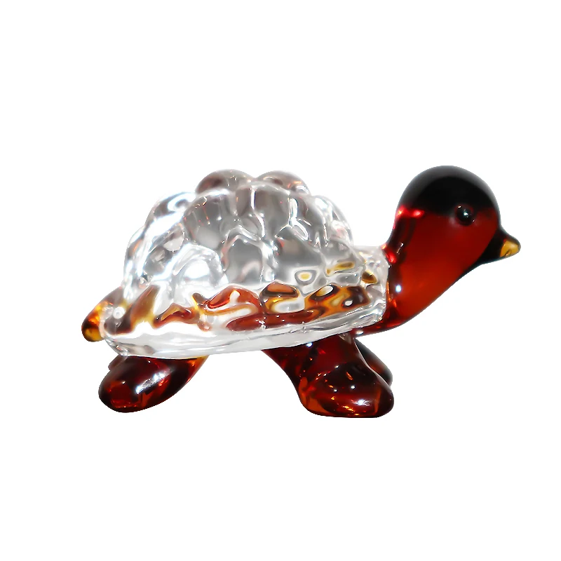 Accept Custom Order  Decorative Handmade Blown Art Glass Turtle glass animals figures