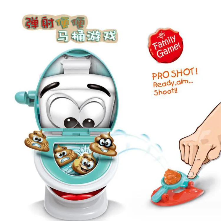 The Original Shoot The Poop - Funny Family Game - Fast and Frenzied Flushing Poop Game with Fun Sounds for Kids
