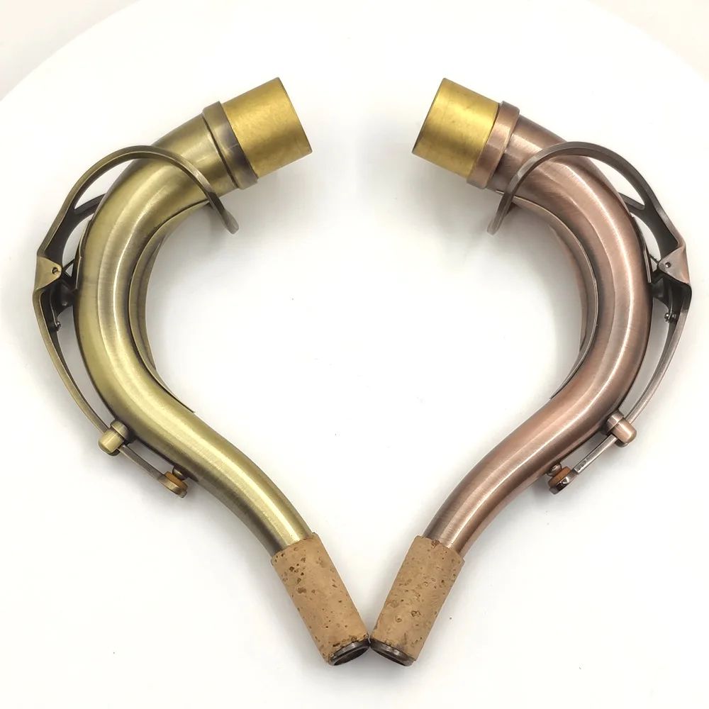 Bronze/red copper antique lacquered brass tenor saxophone curved neck saxophone accessories