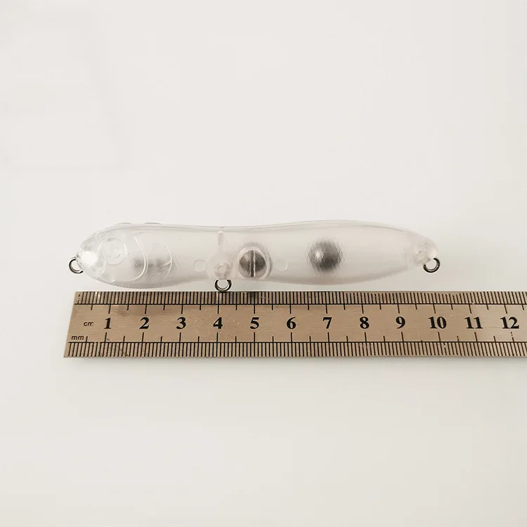 14.3g 10.5cm Unpainted Topwater Popper Floating Bass Bait DIY Blank Body Lures for River and Lake Fishing