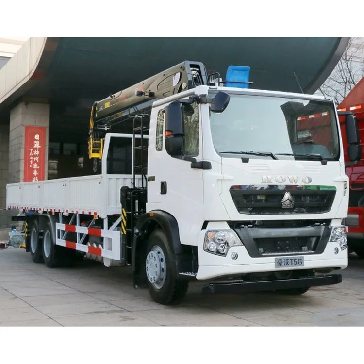 2020 SINOTRUK HOWO 6x4 14Ton Lift Truck with Cranes Stiff Straight Telecospic Boom Truck Cranes for Sale