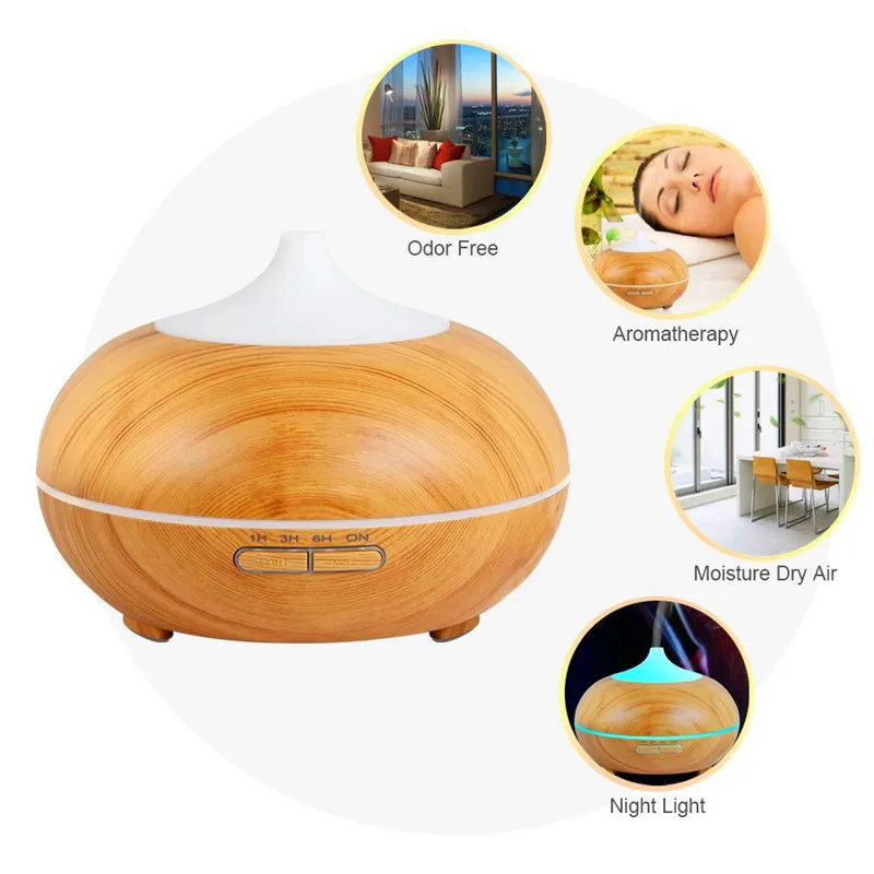 Ultrasonic Bamboo Atomizer Humidifier Fogger Water Air Cooler Mist Maker for Office