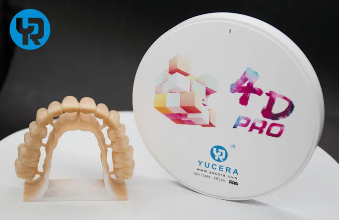 Yucera All Ceramic Zirconia Block Dental Lab 4D Pro multilayer Super Translucency Dental Zirconia Disc