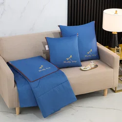 Wholesale Customized Super Soft  Car Pillow Blankets Foldable 2 In 1 Cushion