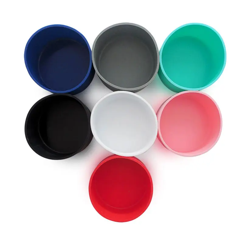 7cm glass drinking bottle silicone sleeve silicone color  cup bottom cover