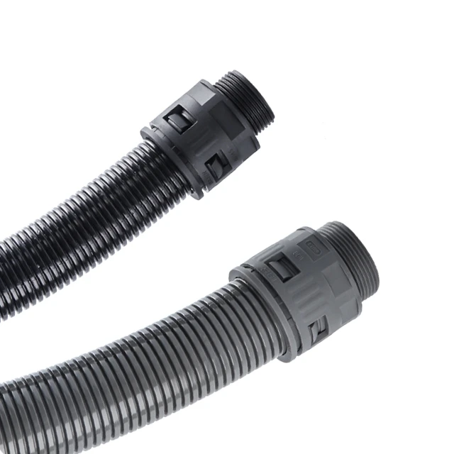 Heavy duty electrical corrugated nylon tubing AD13.0 black color