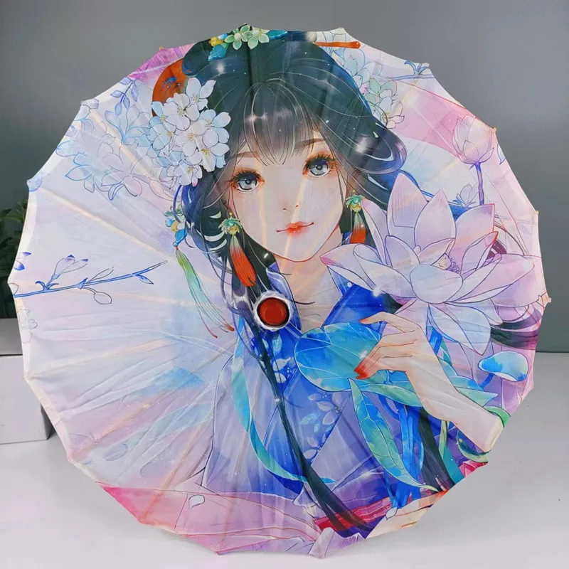 Chinese traditional handmade parasol folded oil paper umbrellas