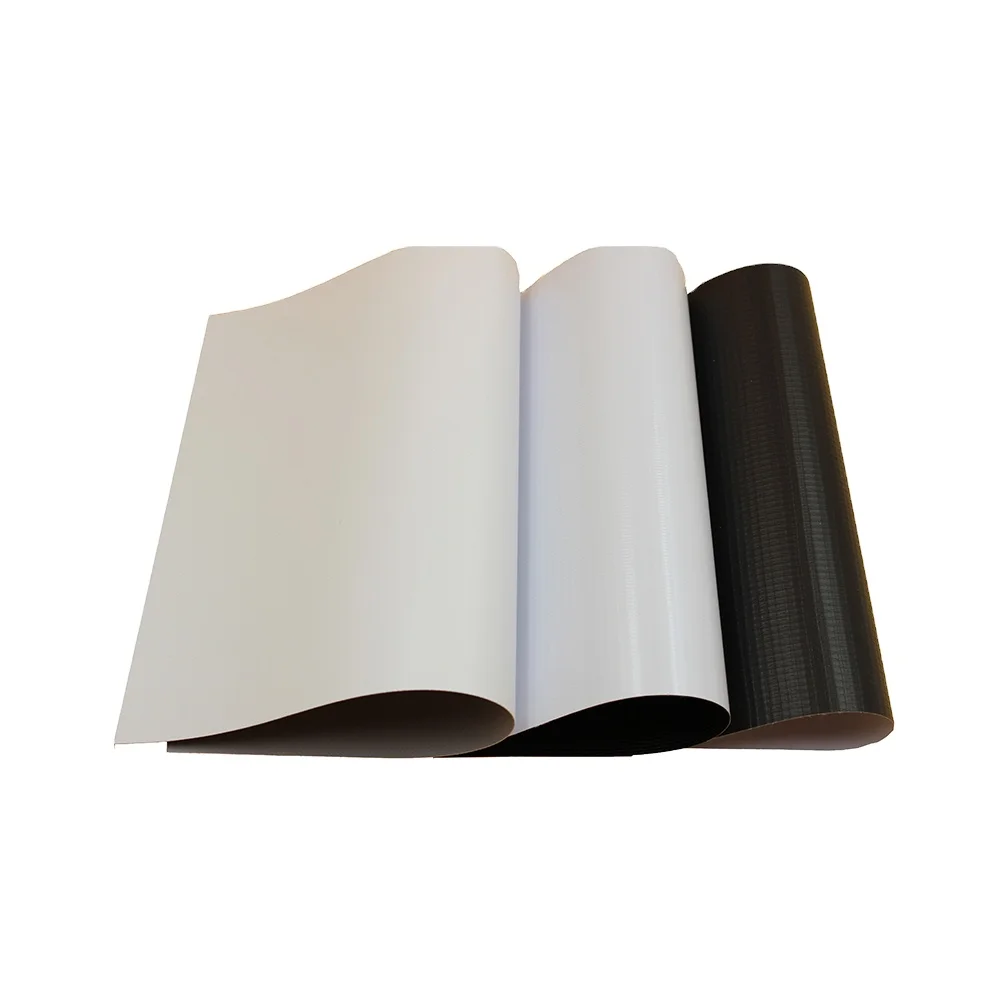 440g(13oz) 500D*500D 9*9 PVC Banner Material Black Banner Lamination Film