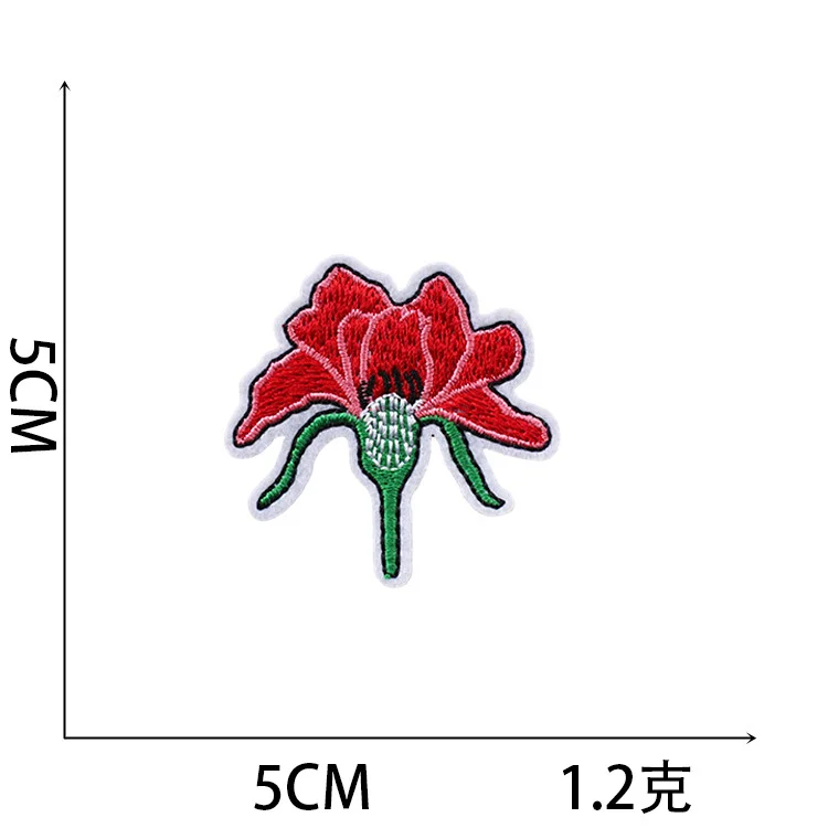 Wholesale Custom Butterfly Flower Cloth Embroidery Woven Iron-On Patches for Kids Clothes & Jeans PVC Lace Decoration