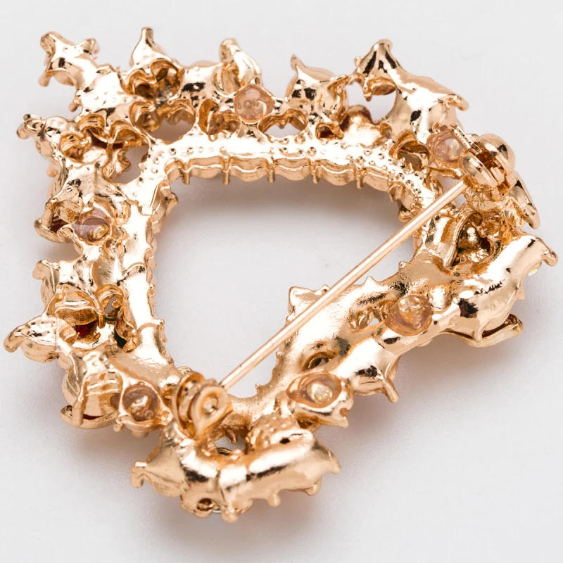 
Christmas Brooches for Girls Gift Cute Color Rhinestone Brooch Pins 