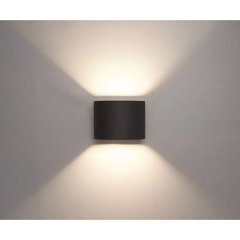 2*3W PVC IP54  Up&Down wall light Beam Angle Adjustable 0 -120 CCT changeable 3000K-2000K Dim to Warm