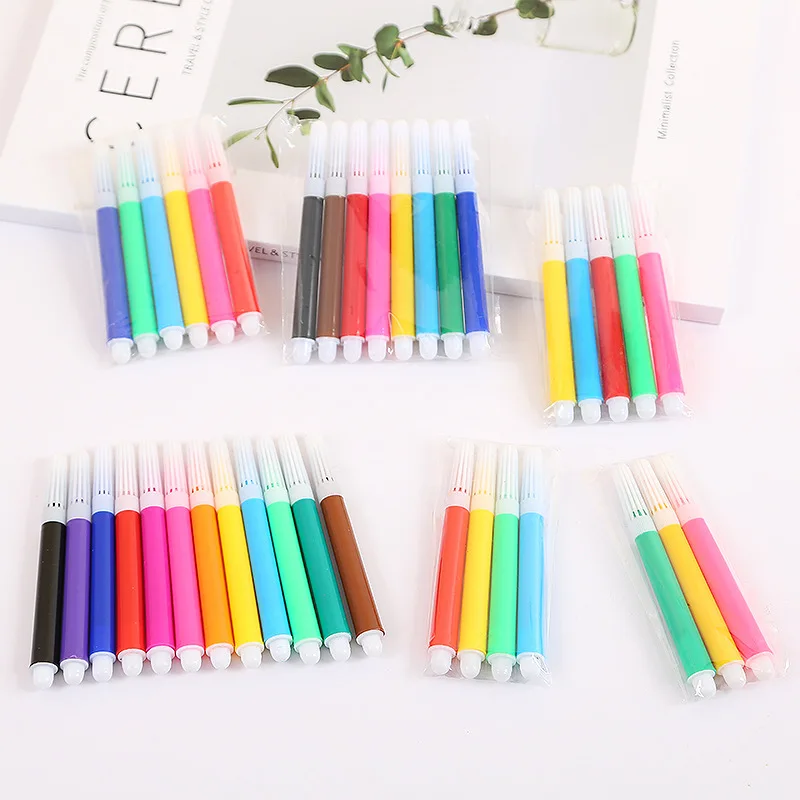 Washable Vivid Color Lovely Style Stationery Set Kids DIY Mini Color Pens