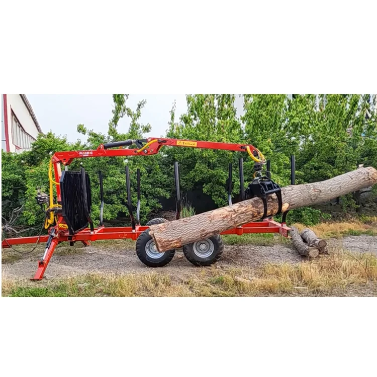 hydraulic timber tractor log trailers with grapple winch