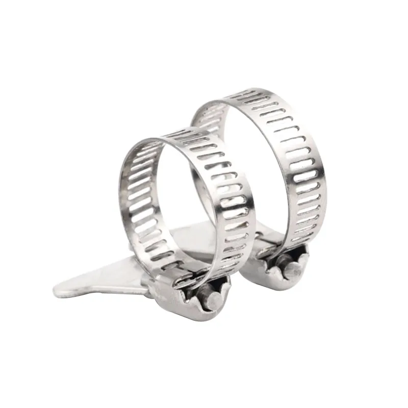 304 Stainless Steel American Type Hose Clamp With Handle Adjustable Bolt Hose Clamp Pipe Clamp for tube connection
