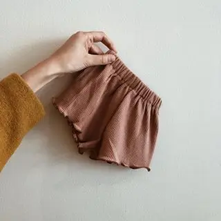 Winter Thick Rib Pattern Blush Tops Kids Boys Girls Casual Sweater Elastic Hem Shirts