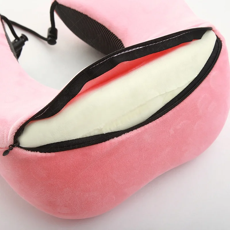 Wholesale Hot Sale Custom Traveling Pillows Neck Pillow Print with Logo Memory Foam Travel 40 Adults SGS Grade a Memory Form