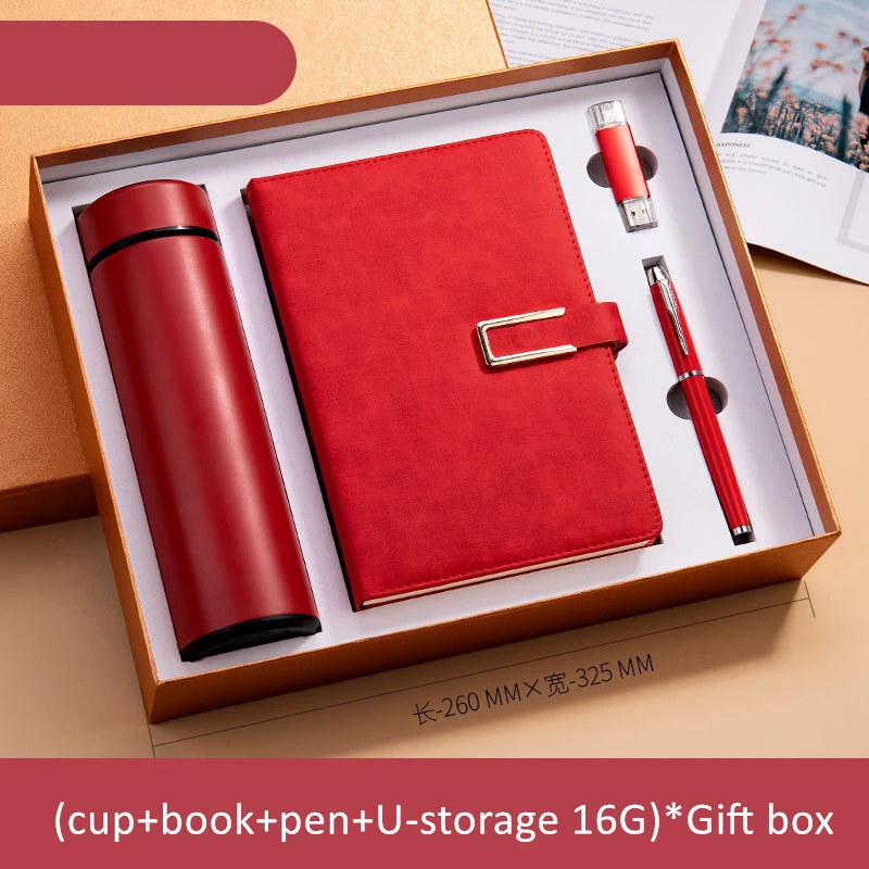 Corporate Business Gift Set with Notebook Thermos Cup Umbrella Set Business Creative Activities Practical Gift Set