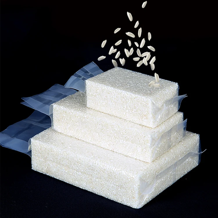 Прозрачный гибкий полиэтиленовый Вакуумный пакет/мешок для упаковки риса 1 кг