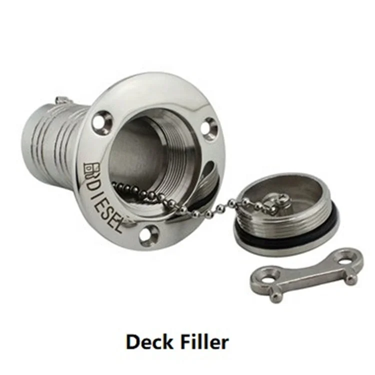 Excellent process 316 stainless steel deck filler with or without key for boat parts