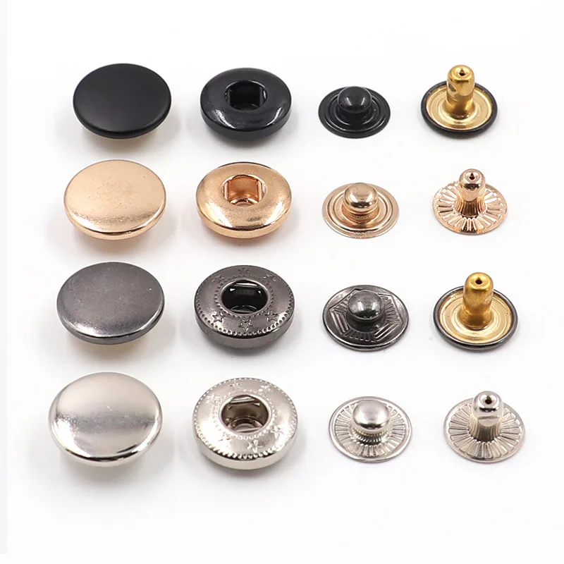 custom Matt black shirt  press spring  clothes snap button metal