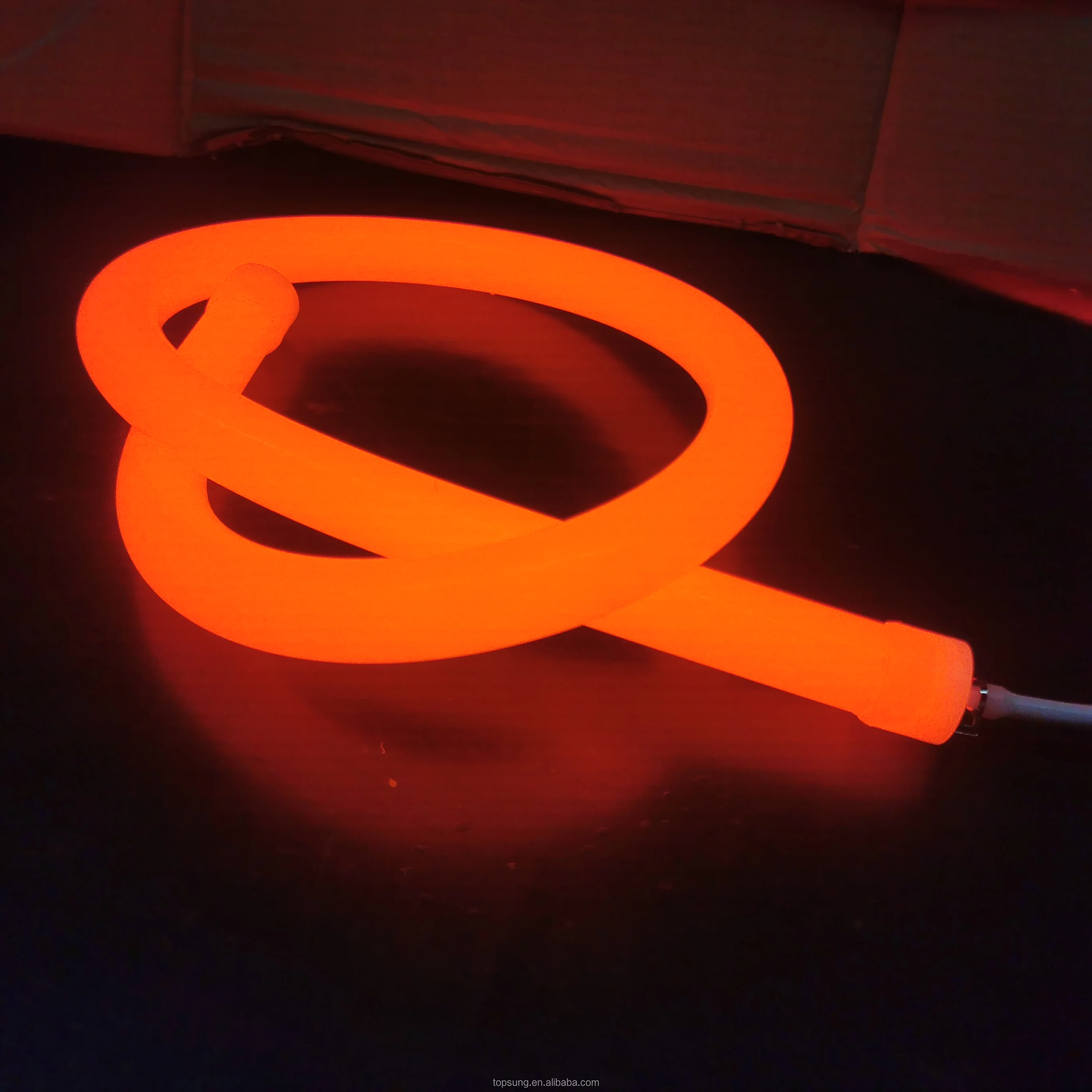 5m Round led neon 40mm multi colors 360 degree waterproof flexible soft hose 24v Silicone neon flex tube