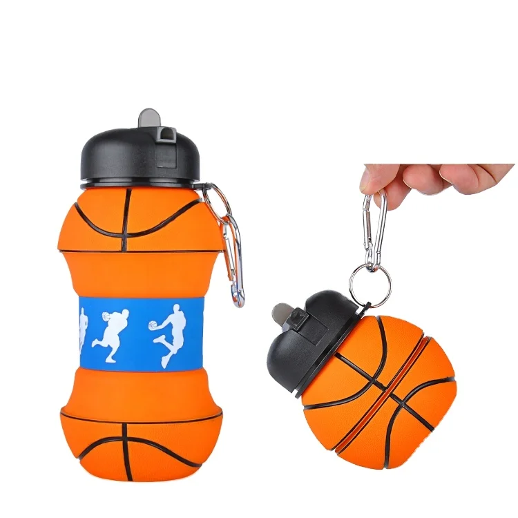 Promotional Foldable PP Basketball-Shaped Water Bottle Leak-Proof with High Thermal Insulation for Fitness and Schools