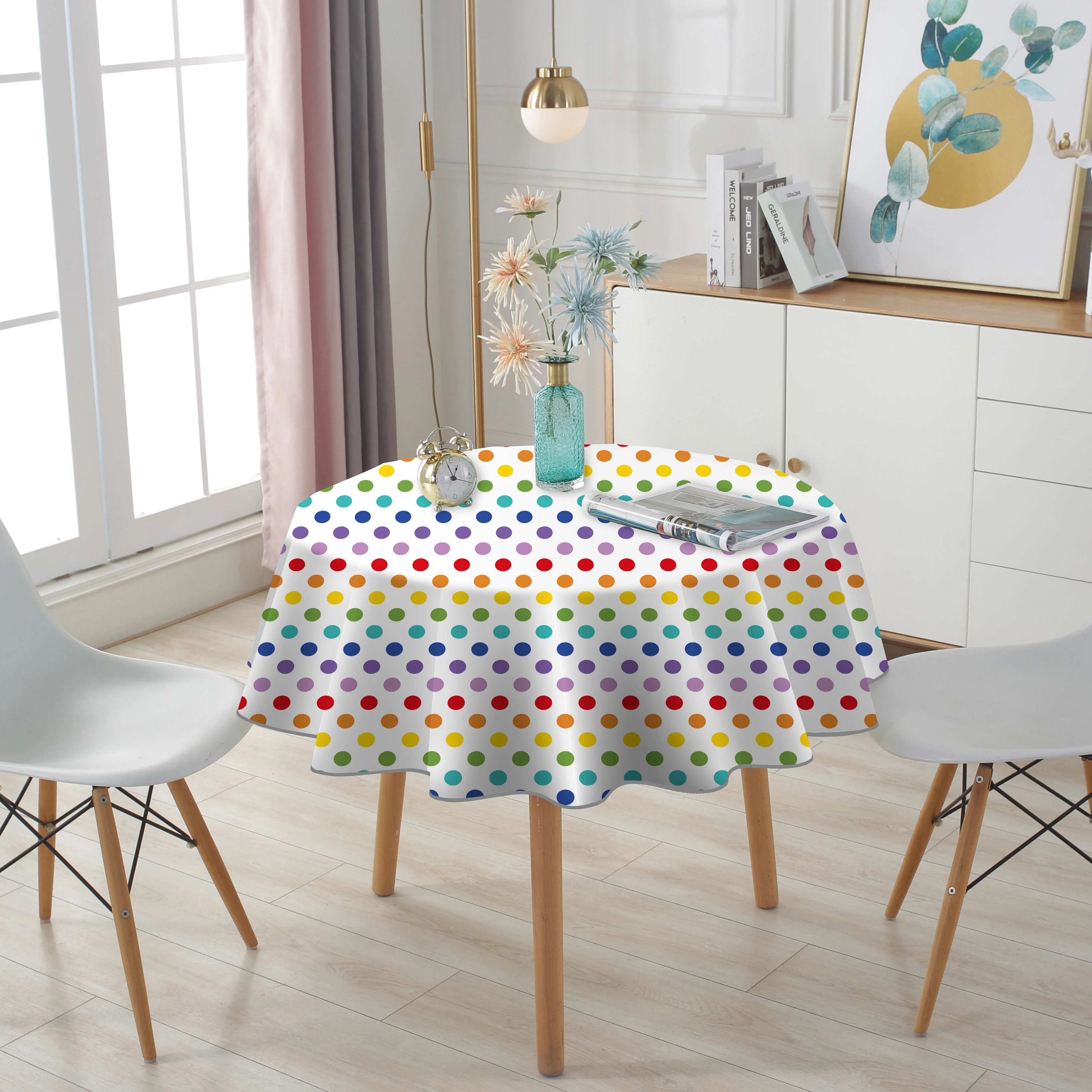 High quality Customization printed pvc tablecloth oilproof tablecloth for round table