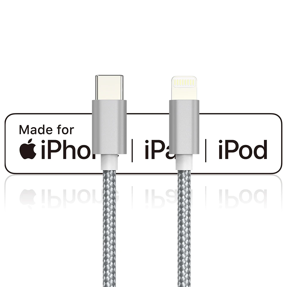 PD USB C to Lightning Data Cable for iPhone 12 Fast Type C to Lightning Chargers Cord Free Sample