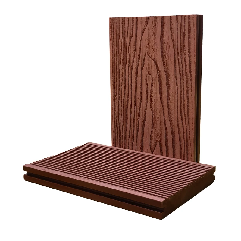 132*20MM exterior WPC decking board 3D wood embossed deck flooring outdoor garden