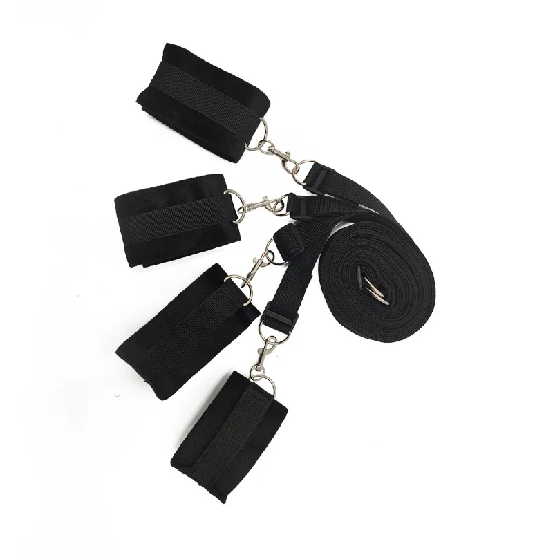 leather sex hand cuffs adult erotic toys bdsm bondaged adult kit fluffy red cuffs handcuff restraint for couples games
