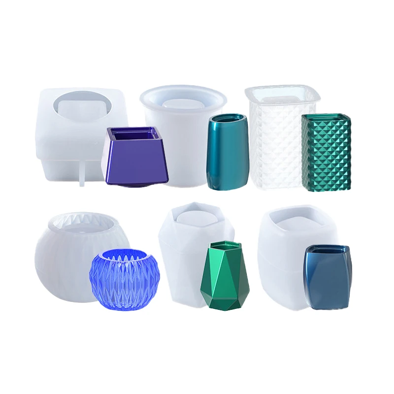Diy Irregular Perfume Lotion Shampoo Storage Bottle Planter Candle Jar Resin Silicone Mold